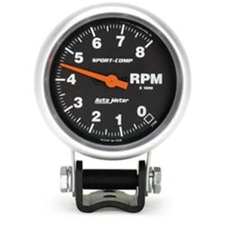 Overtime 3708 2.62 In. Mini Sport Comp Tachometer OV3570892